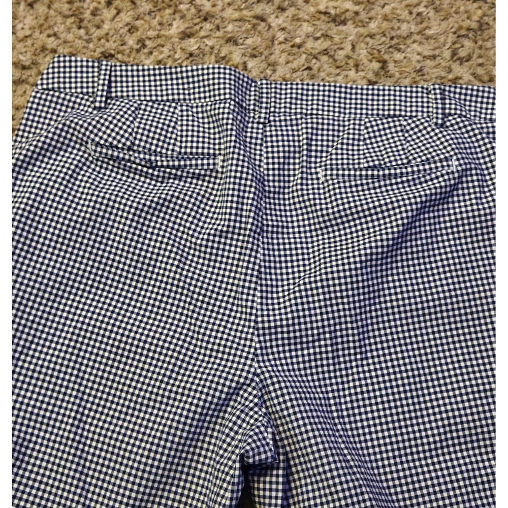 Talbots Perfect Skimmer Capri Pants Women's Size 16P Blue White - Picture 9 of 9
